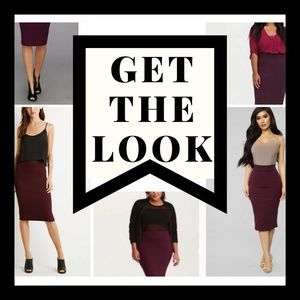 H & M Eggplant Pencil Skirt